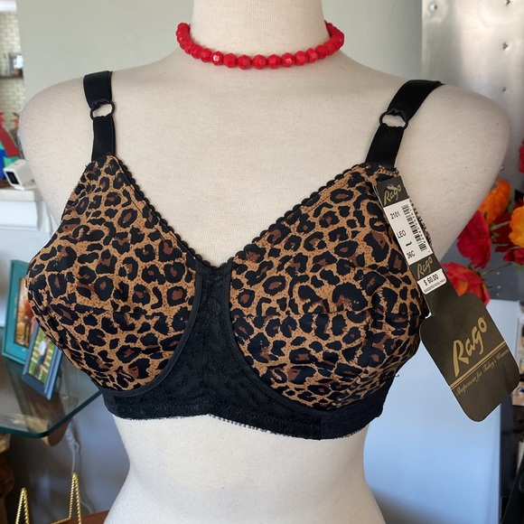 🐆 RAGO RETRO BRA PINUP VINTAGE SEXY LEOPARD - Picture 1 of 9